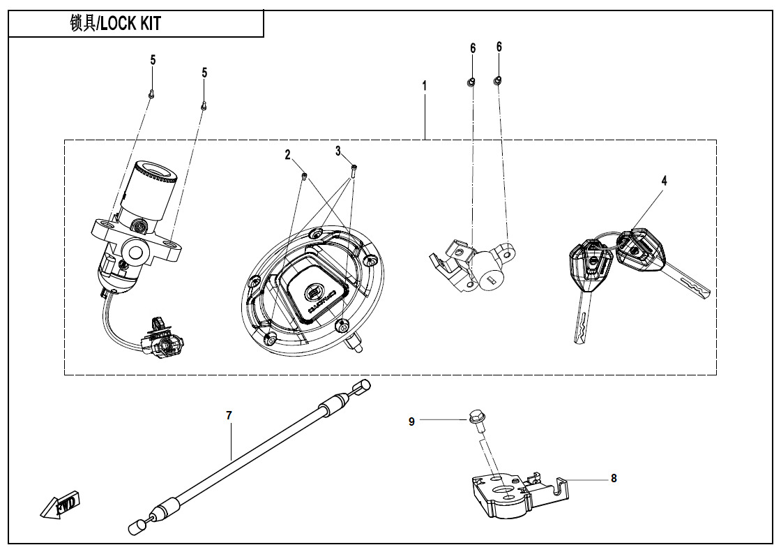 Picture of F01-A - LOCK KIT