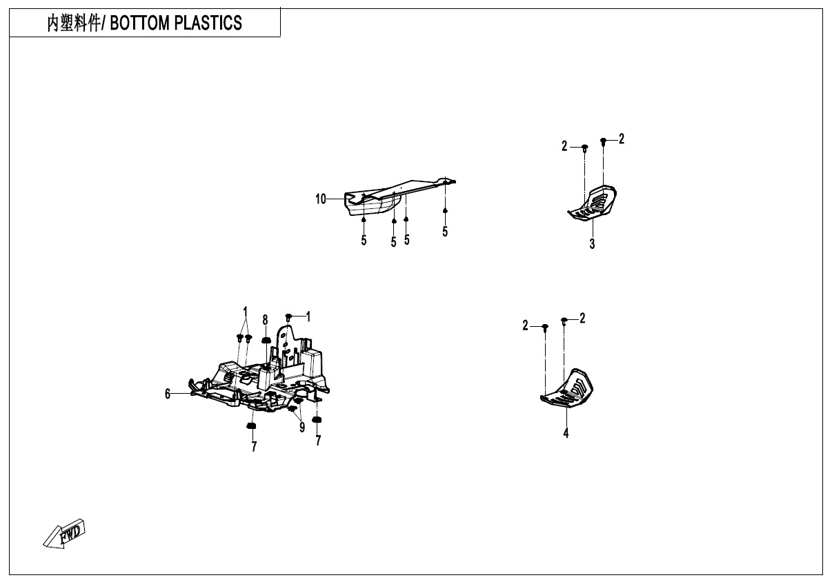 Picture of F04-5 - BOTTOM PLASTICS(OVERLAND)