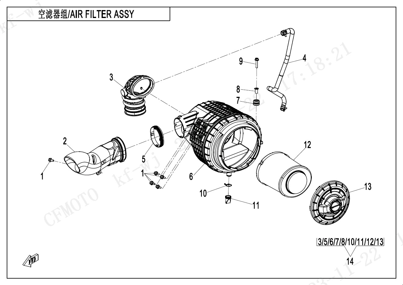 Picture of F41 - AIR FILTER ASSY