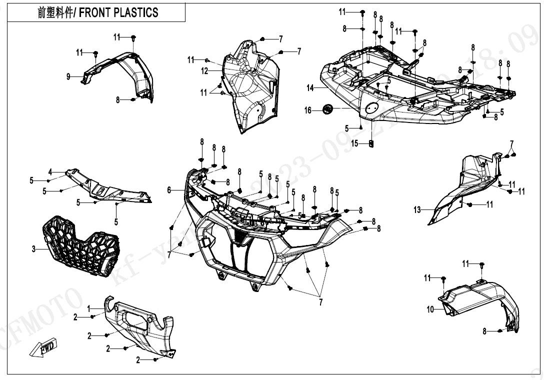 Picture of F04-1 - FRONT PLASTICS