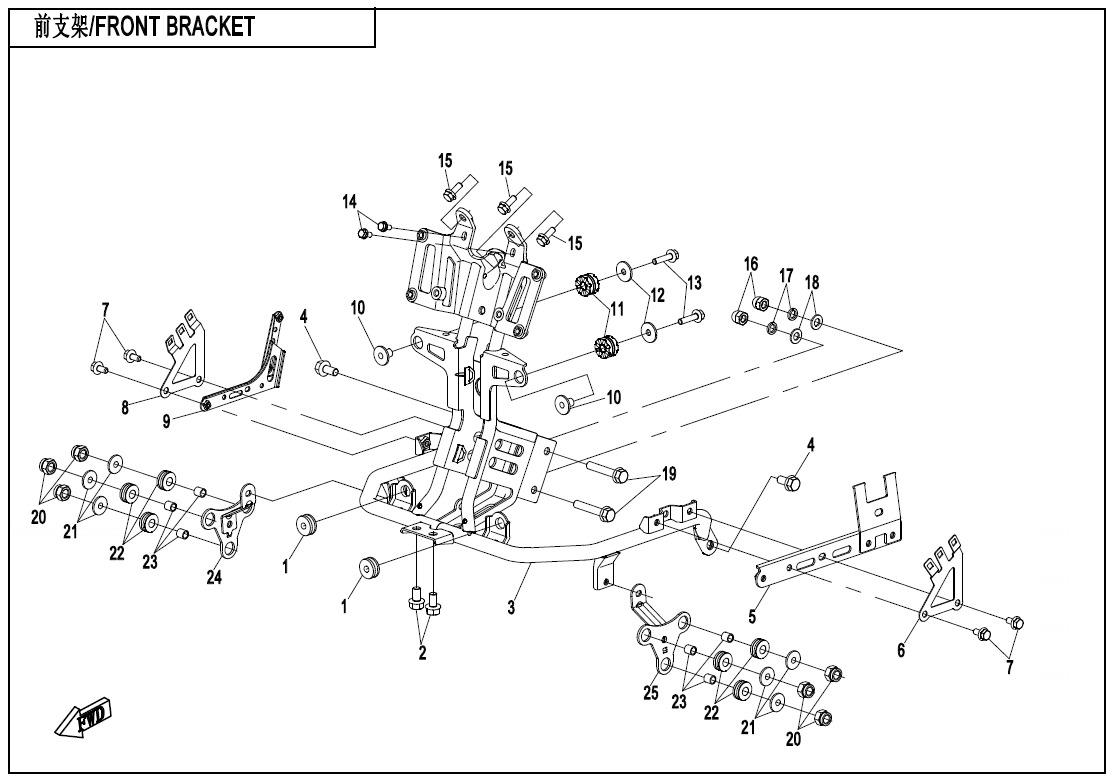 Picture of F03-1 - FRONT BRACKET