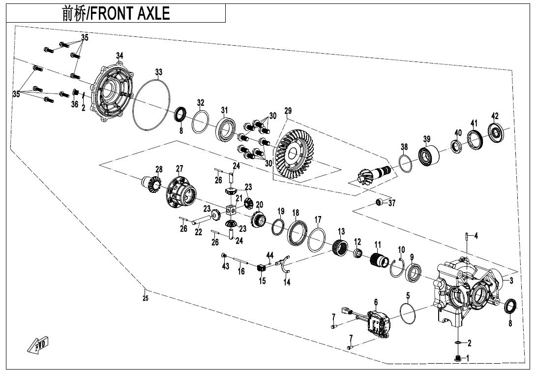 Picture of F31 - FRONT AXLE