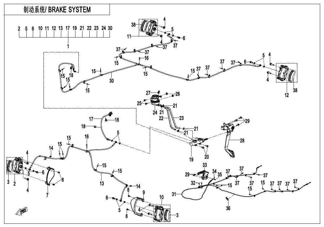 Picture of F08-B-V2 - BRAKE SYSTEM(WITH PARKING)