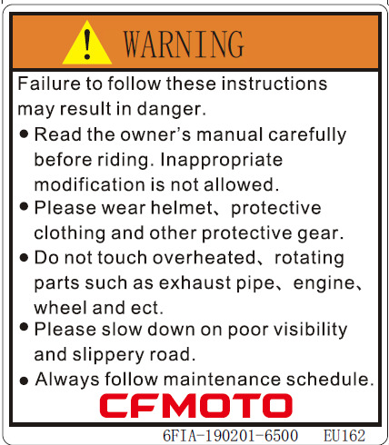 Picture of F19-1 - WARNING DECAL