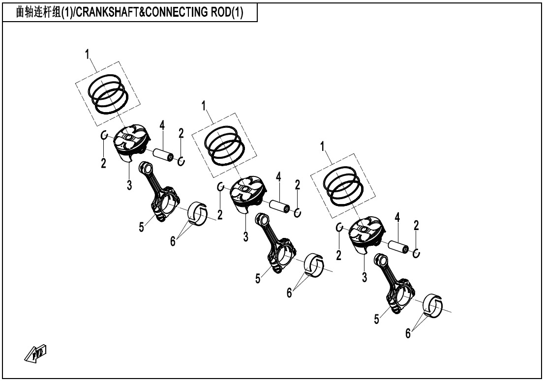 Picture of E04-1 - CRANKSHAFT @^ CONNECTING ROD (1)