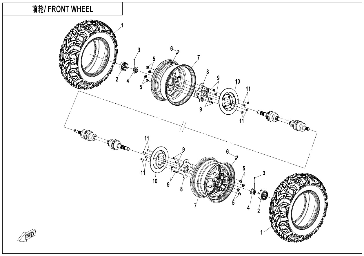 Picture of F07-B - FRONT WHEEL(STEEL)