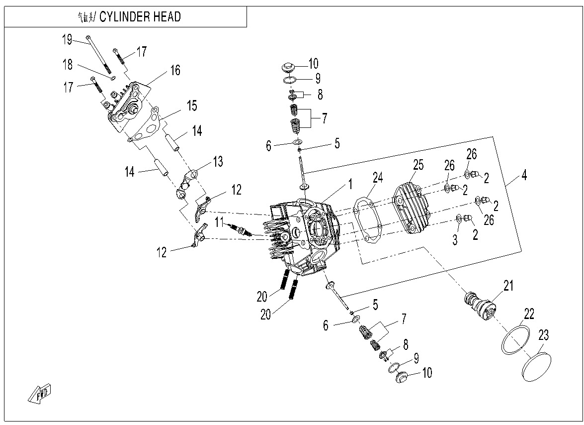 Picture of E02-1 - CYLINDER HEAD