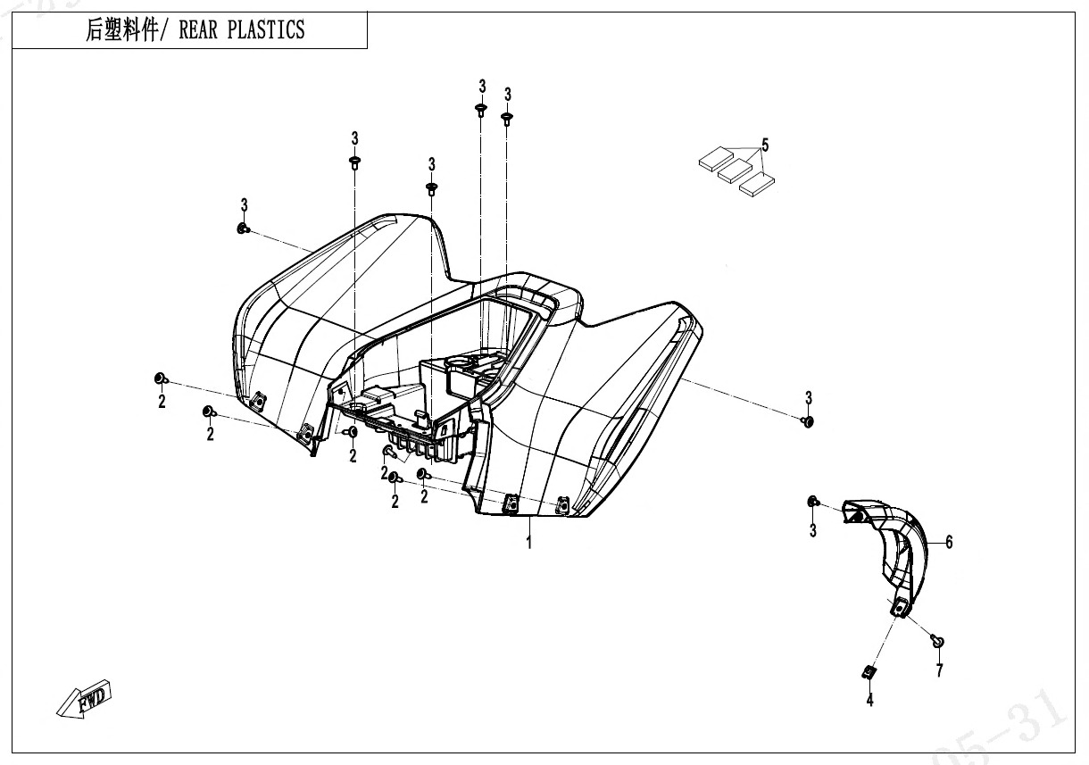 Picture of F04-3 - REAR PLASTICS