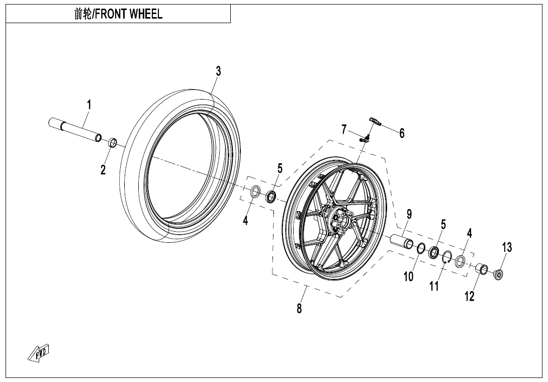 Picture of F07-B - FRONT WHEEL(TPMS)