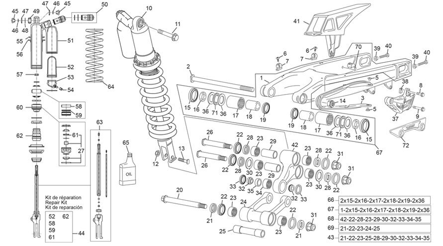 Picture of 03 - REAR SHOCK - SWINGARM