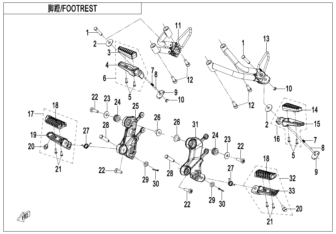 Picture of F14-1 - FOOTREST