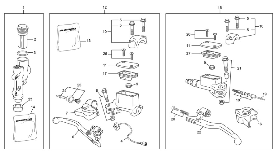 Picture of 07 - MASTER CYLINDER FRONT - CLUTCH - REAR