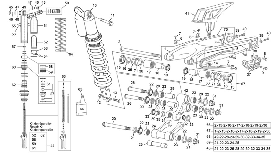 Picture of 03 - REAR SHOCK - SWINGARM