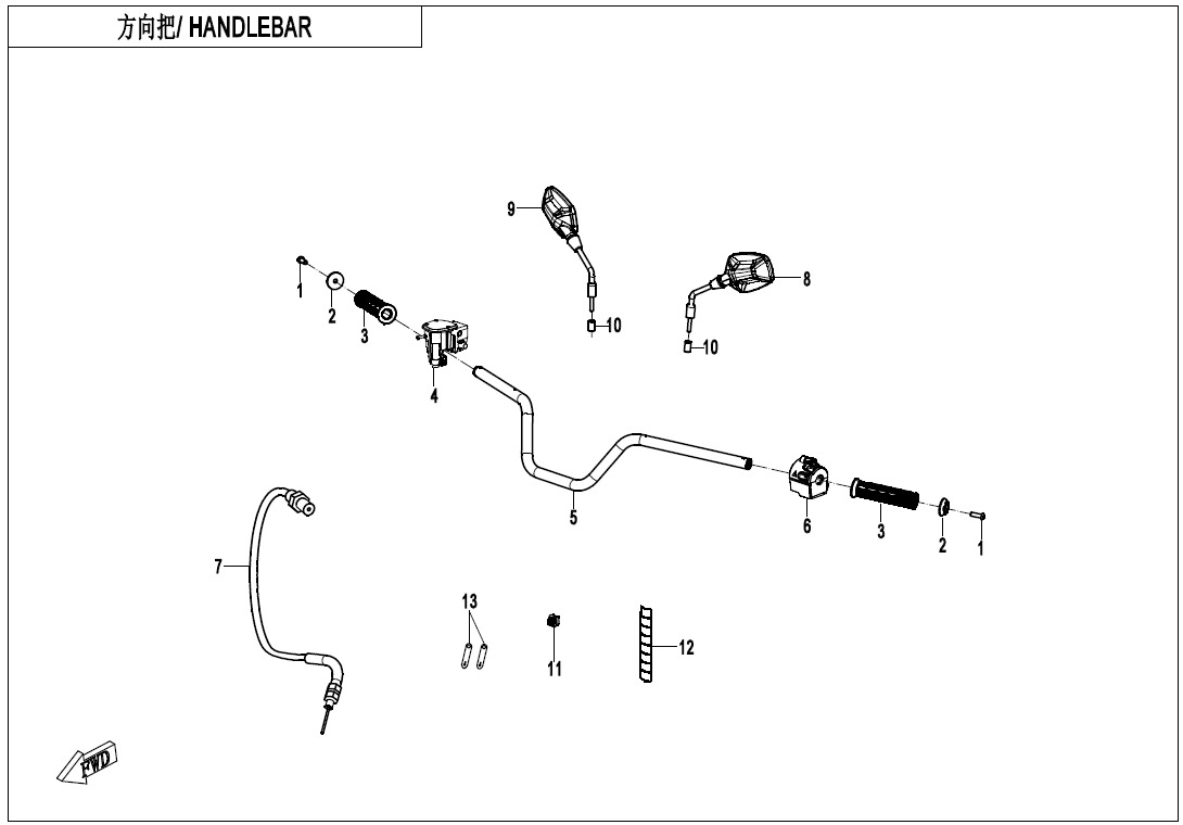 Picture of F10-1 - HANDLEBAR
