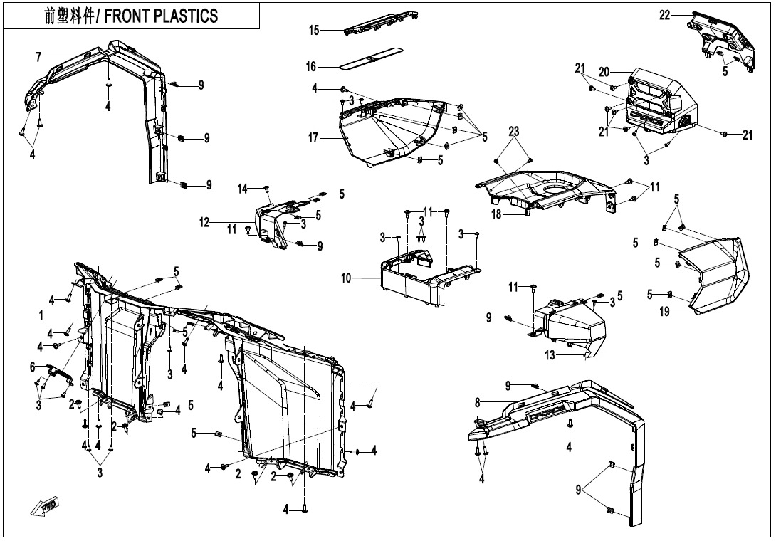 Picture of F04-2 - FRONT PLASTICS