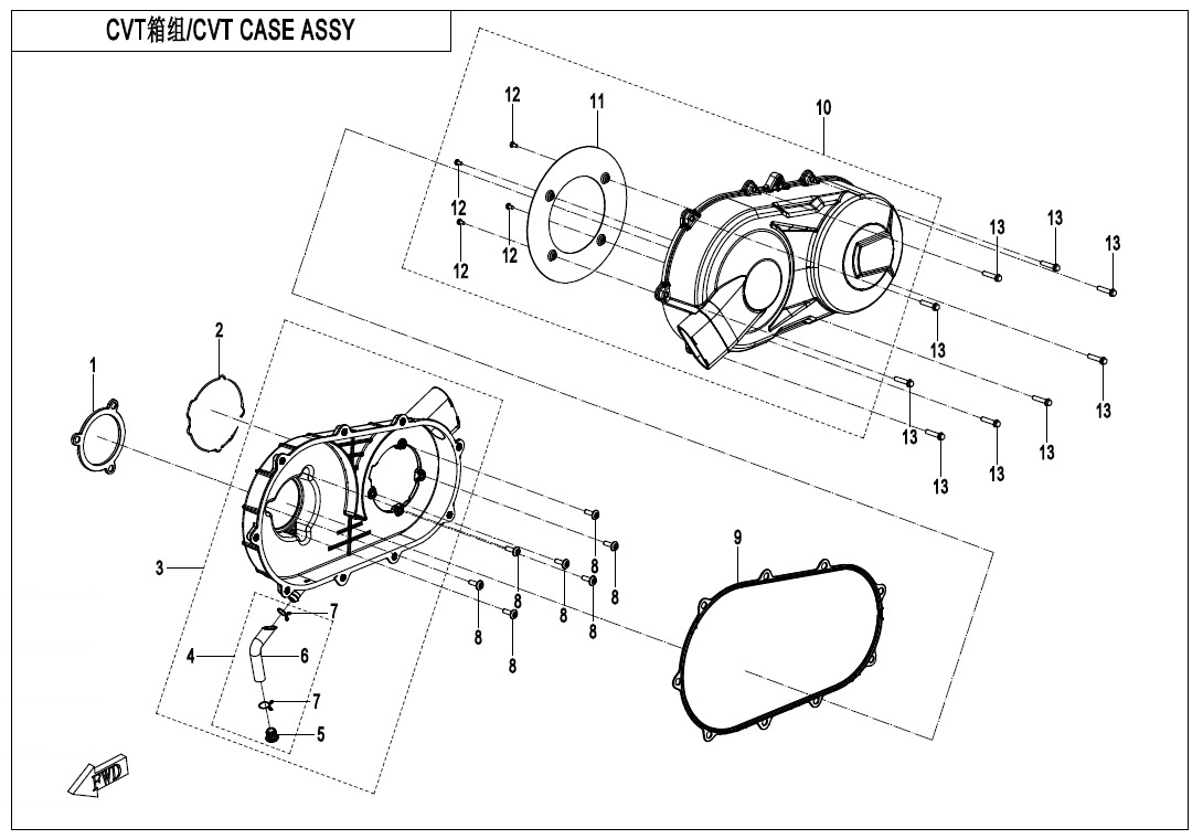 Picture of E01-3 - CVT CASE ASSY