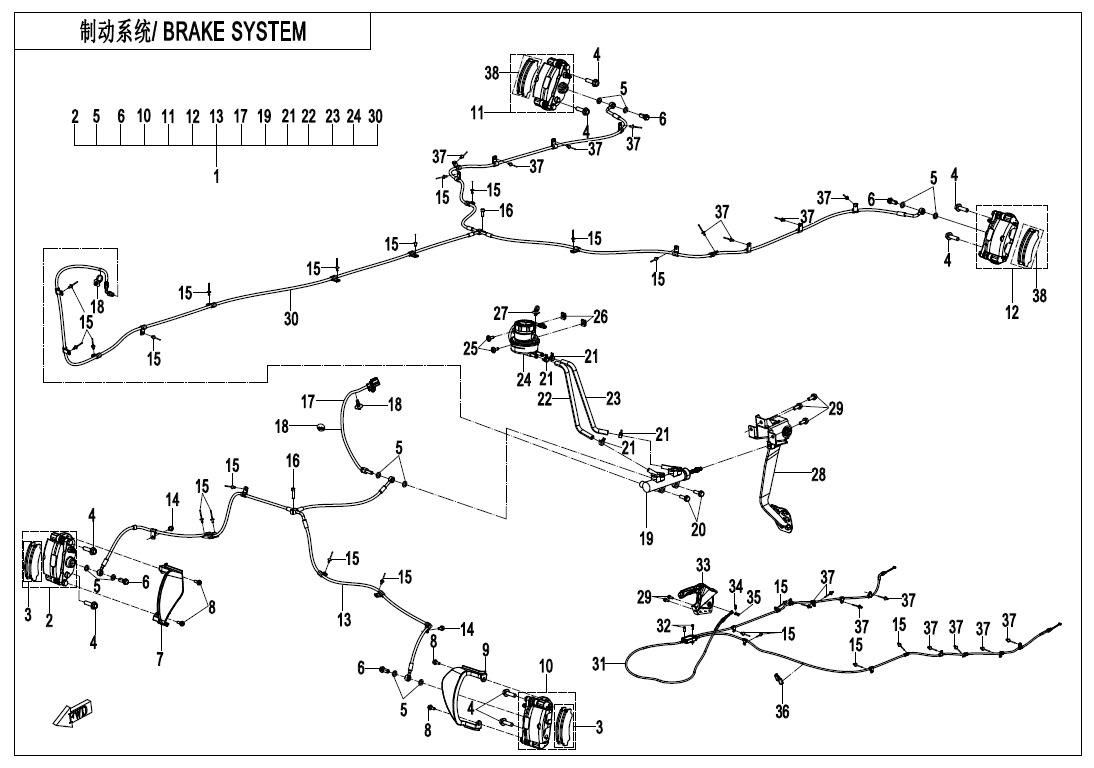 Picture of F08-B-V2 - BRAKE SYSTEM(WITH PARKING)
