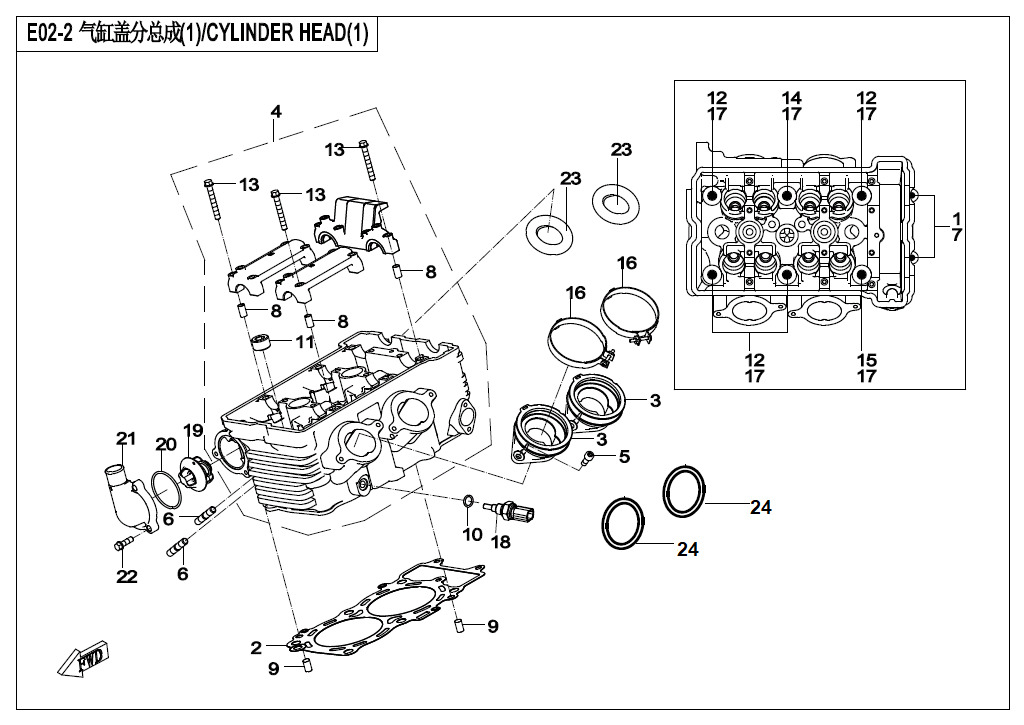 Picture of E02-2 - CYLINDER HEAD(1)