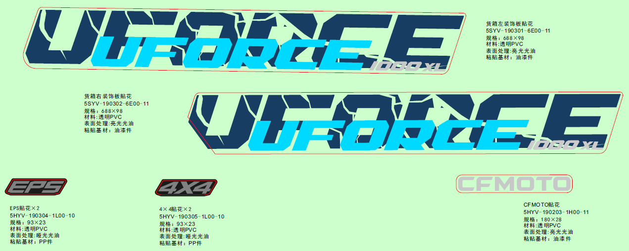 Picture of F19-2-B - DECAL KITS(TWILIGHT BLUE)