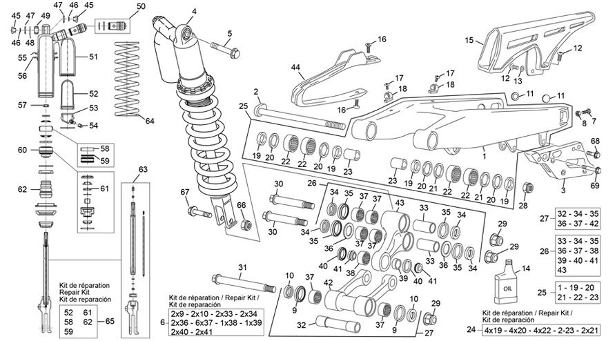 Picture of 03 - REAR SHOCK SWINGARM