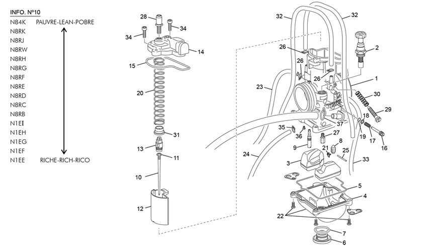 Picture of 23 - CARBURETOR KEIHIN PWK 36