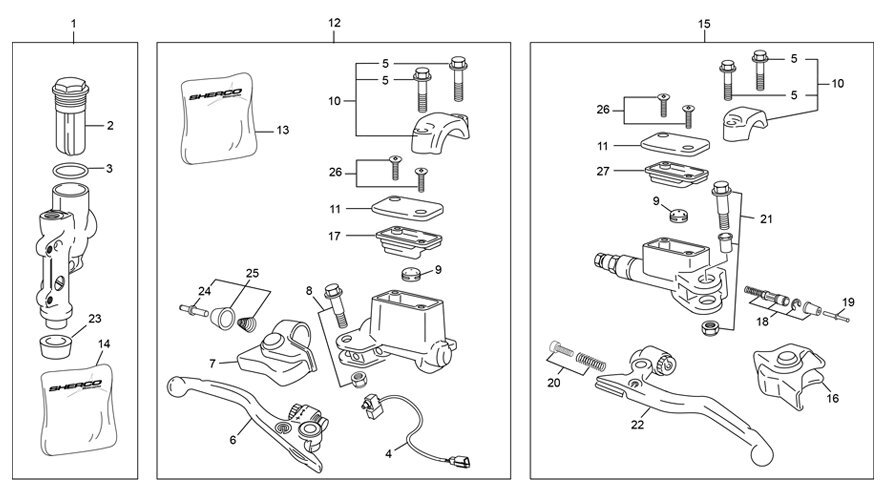 Picture of 07 - MASTER CYLINDER FRONT - CLUTCH - REAR