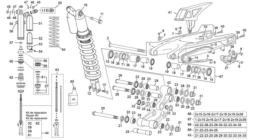 Picture of 03 - REAR SHOCK - SWINGARM