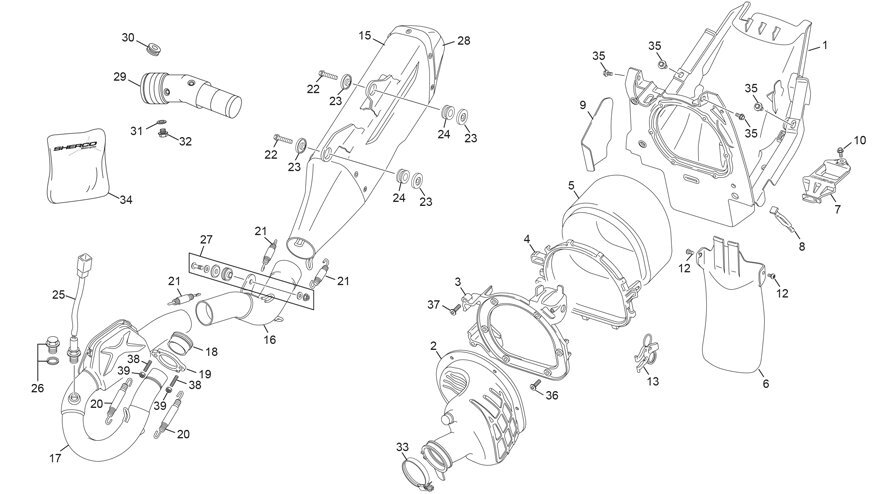 Picture of 05 - AIRBOX - EXHAUST SYSTEM