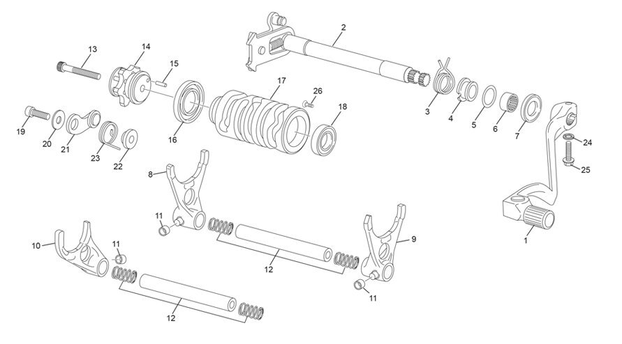 Picture of 16 - GEAR SELECTOR GROUP