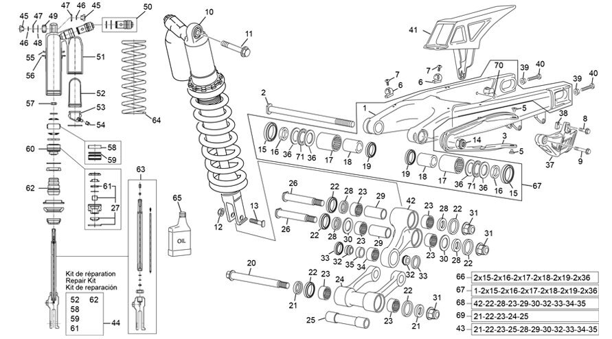 Picture of 03 - REAR SHOCK - SWINGARM