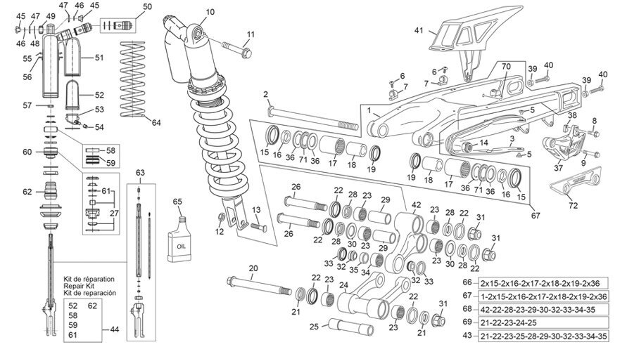 Picture of 03. REAR SHOCK - SWINGARM