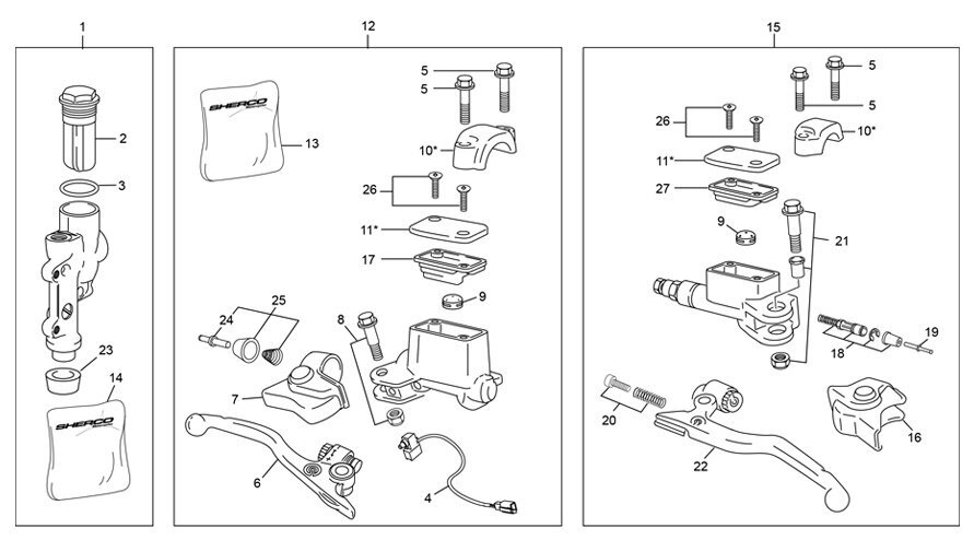 Picture of 07 - MASTER CYLINDER FRONT - CLUTCH - REAR