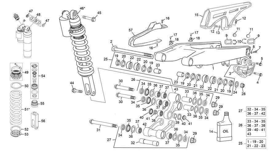 Picture of 03 - REAR SHOCK - SWINGARM