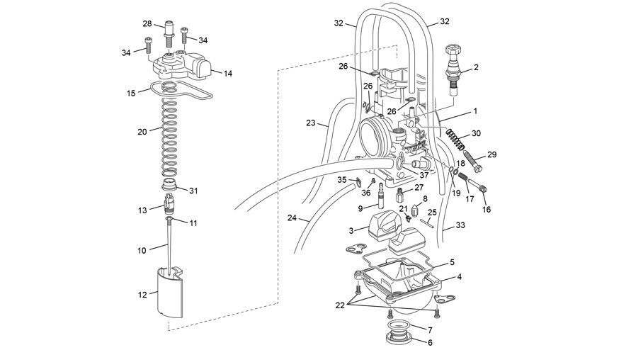Picture of 23 - CARBURETOR KEIHIN PWK 36