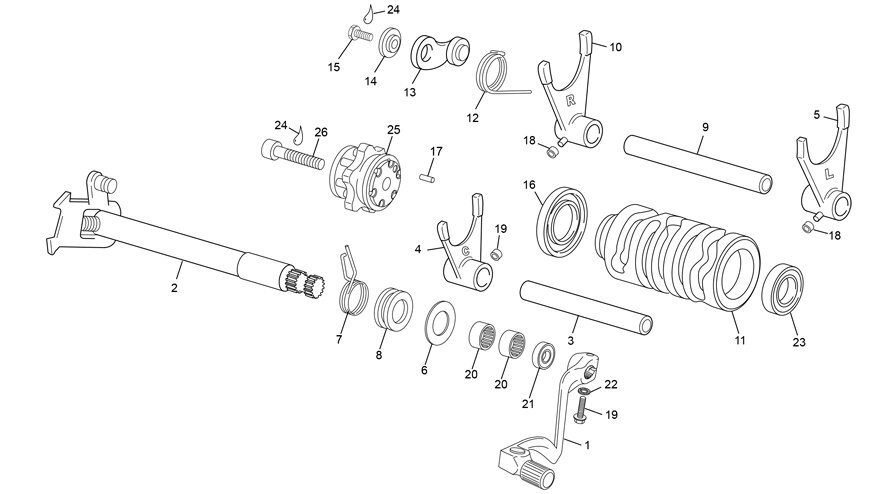 Picture of 16 - GEAR SELECTOR GROUP
