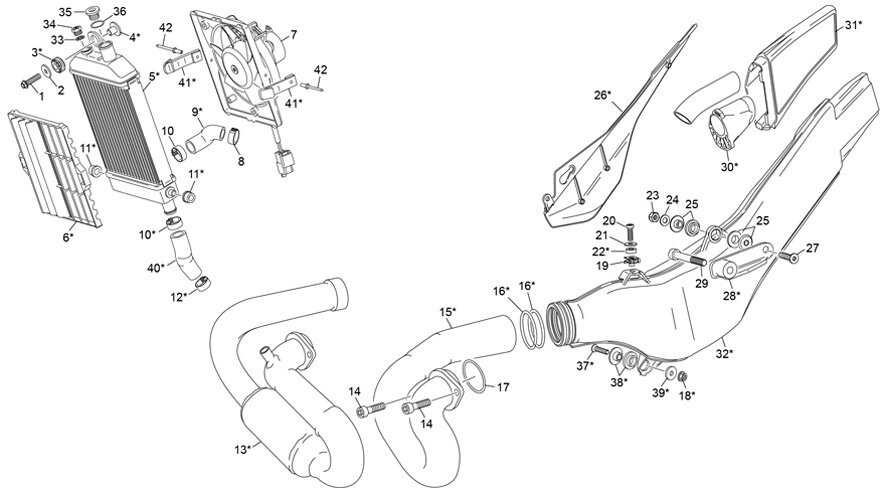 Picture of 04 - RADIATOR - EXHAUST SYSTEM