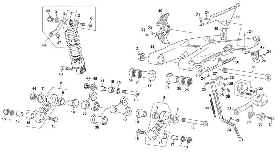 Picture of 03 - REAR SHOCK - SWINGARM