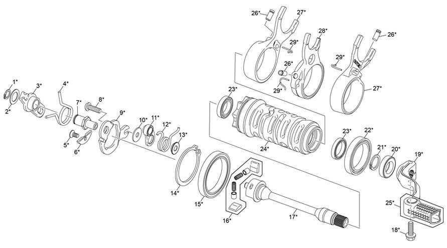 Picture of 12 - GEAR SELECTOR GROUP