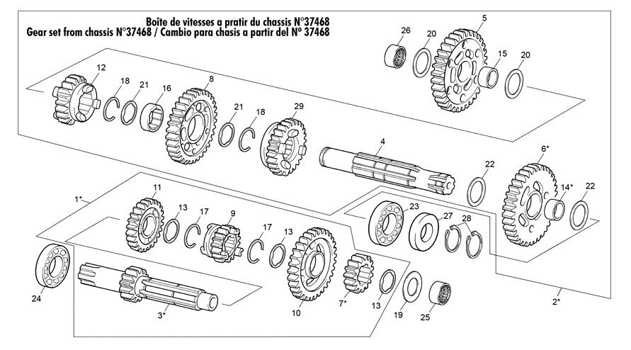 Picture of 21 - GEAR SET FROM CHASSIS N°37468
