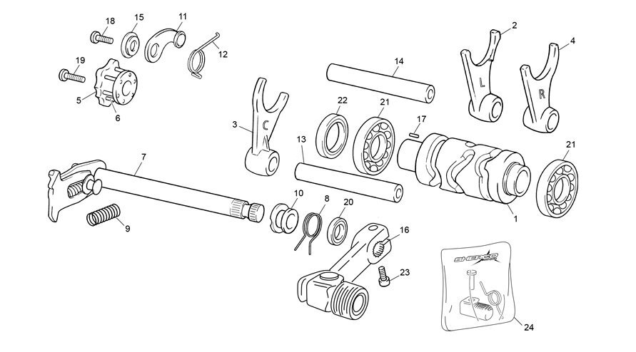 Picture of 12 - GEAR SELECTOR GROUP
