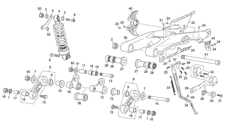 Picture of 03 - REAR SHOCK - SWINGARM