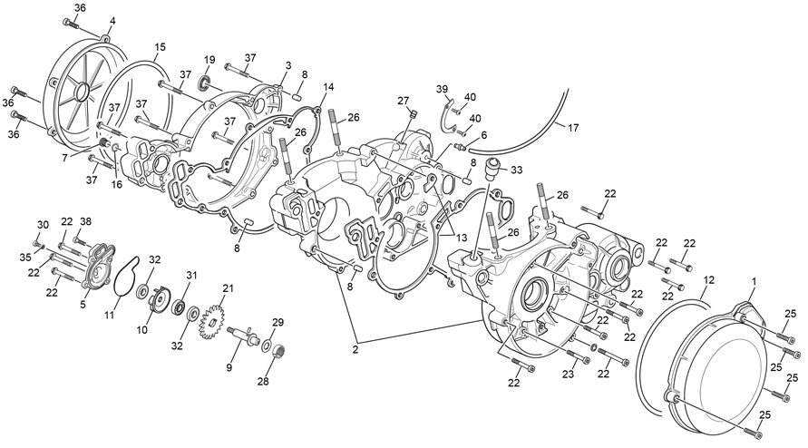 Picture of 14 - CRANKCASE ASSEMBLY