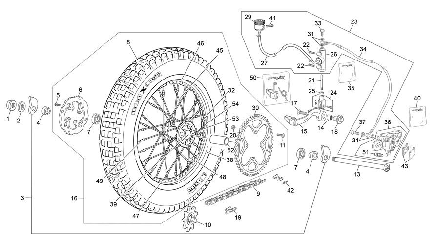 Picture of 08 - REAR WHEEL WITH BRAKTEC SYSTEM