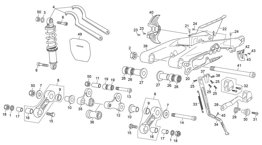 Picture of 03 - REAR SHOCK - SWINGARM