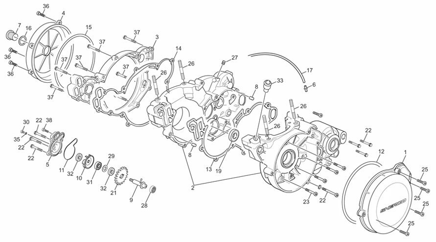 Picture of 14 - CRANKCASE ASSEMBLY