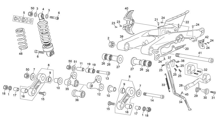 Picture of 03 - REAR SHOCK - SWINGARM